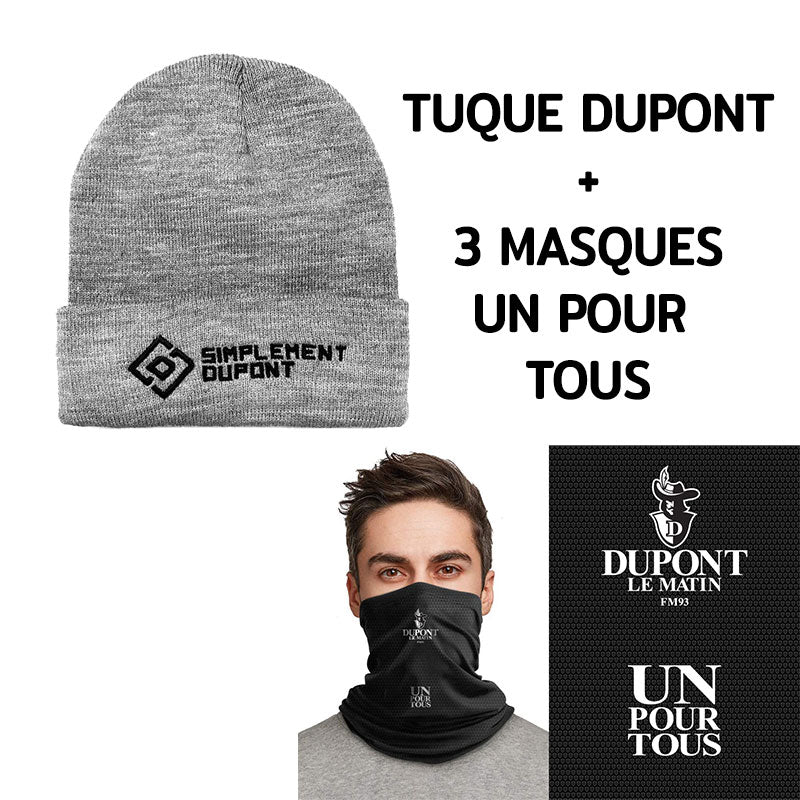 Tuque Dupont + 3x Masques
